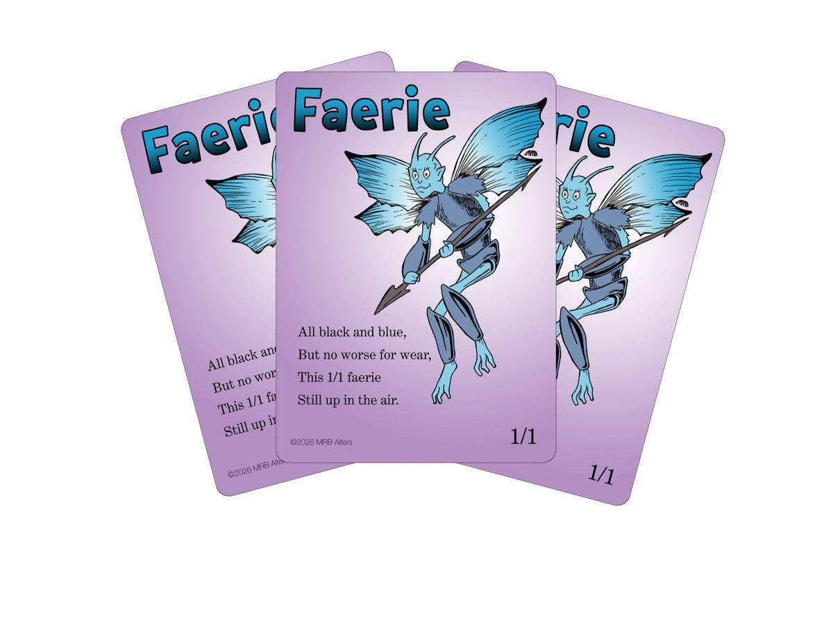 Whimsical Faerie (blue/black) token