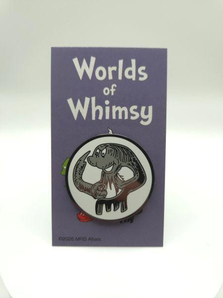 Whimsical Black Mana Fish Hard Enamel Pin