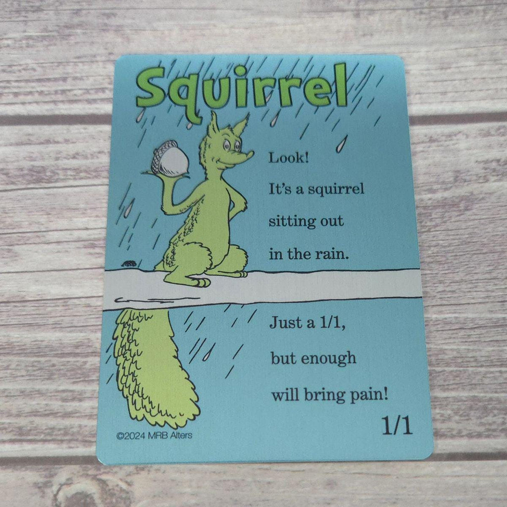 Metal Whimsical Squirrel token: Printed on Aluminum
