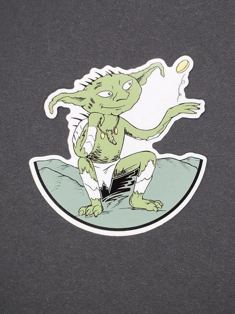 Whimsical Goblin Vinyl sticker
