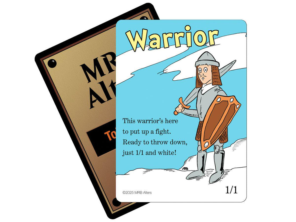 Whimsical Warrior token (white)