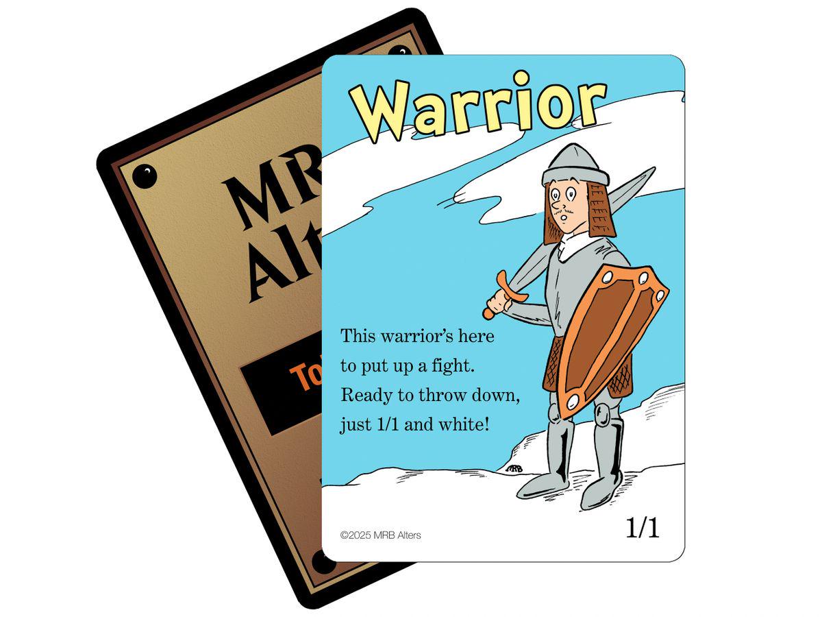 Whimsical Warrior token (white)
