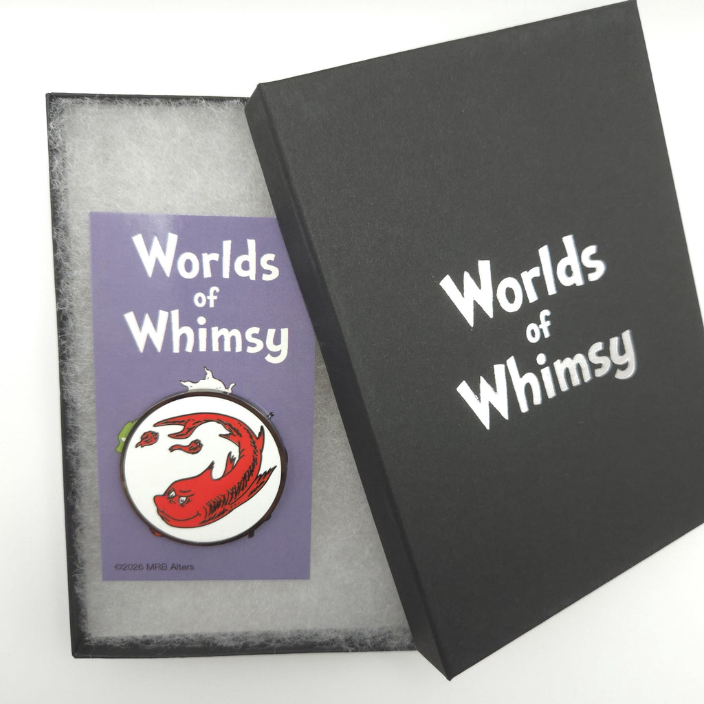 Whimsical Red Mana Fish Hard Enamel Pin