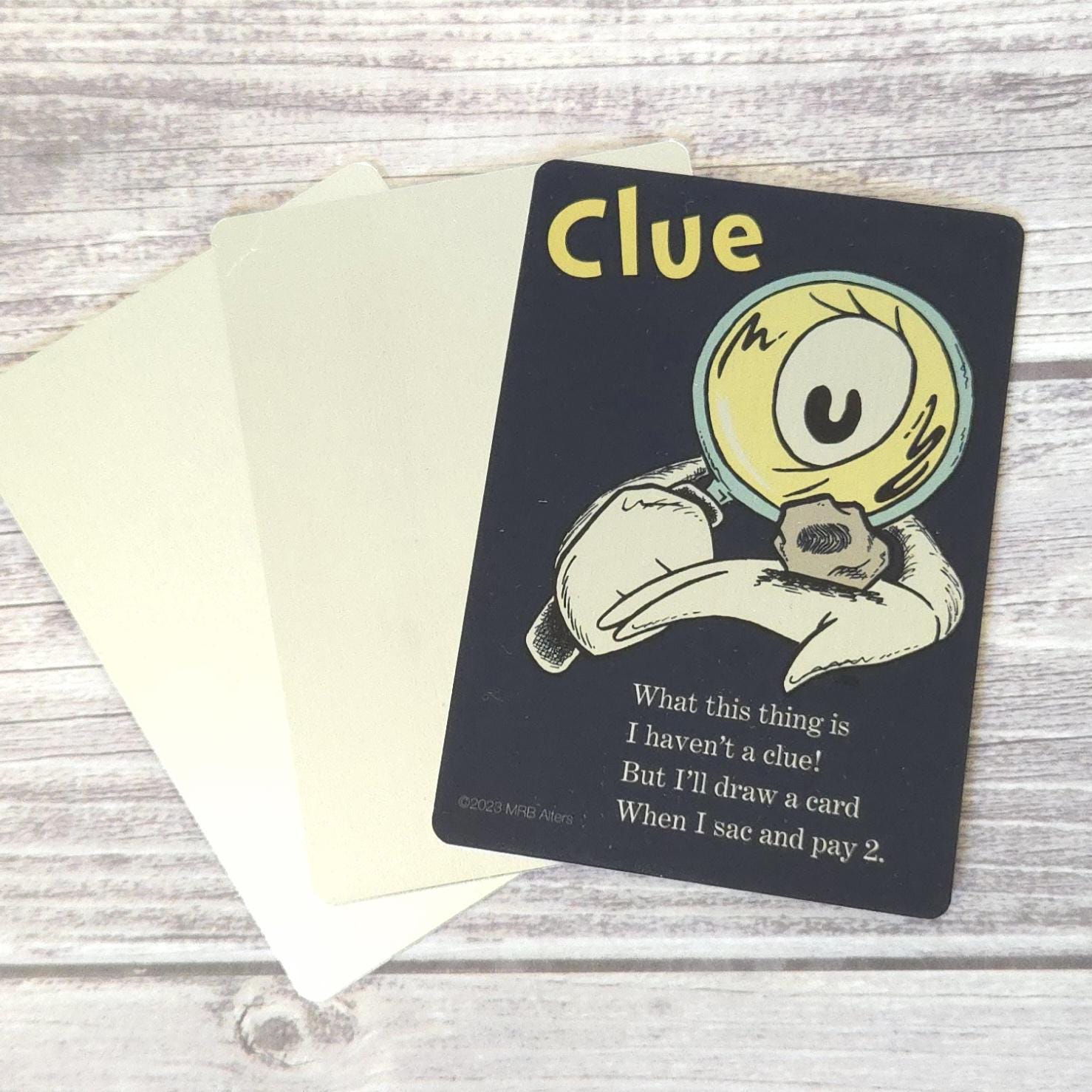 Metal Whimsical Clue token: Printed on Aluminum