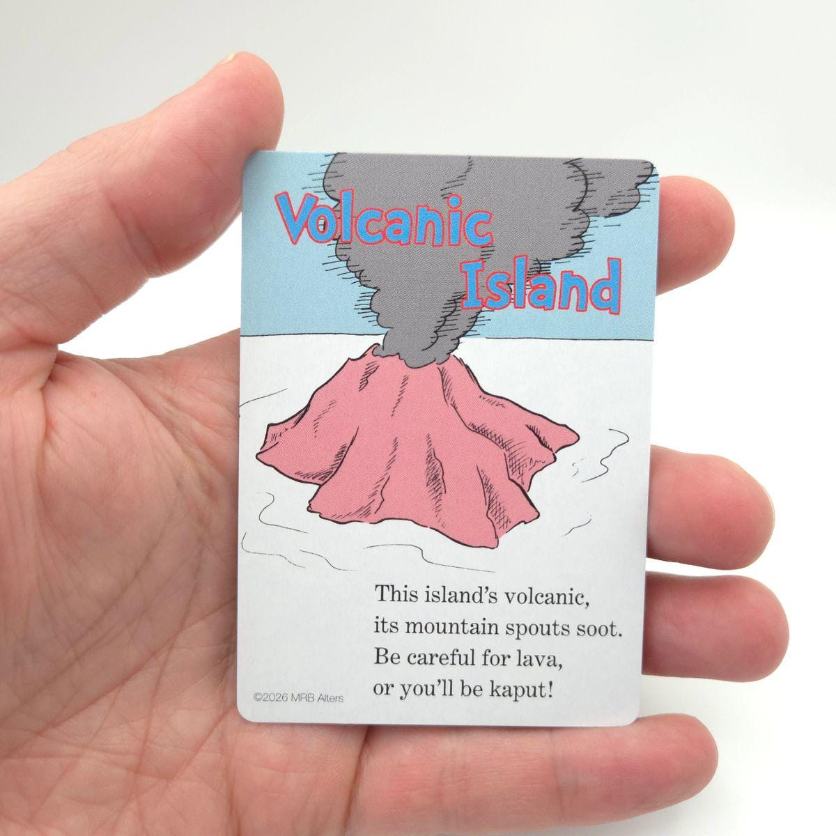 Whimsical Volcanic Island playtest card