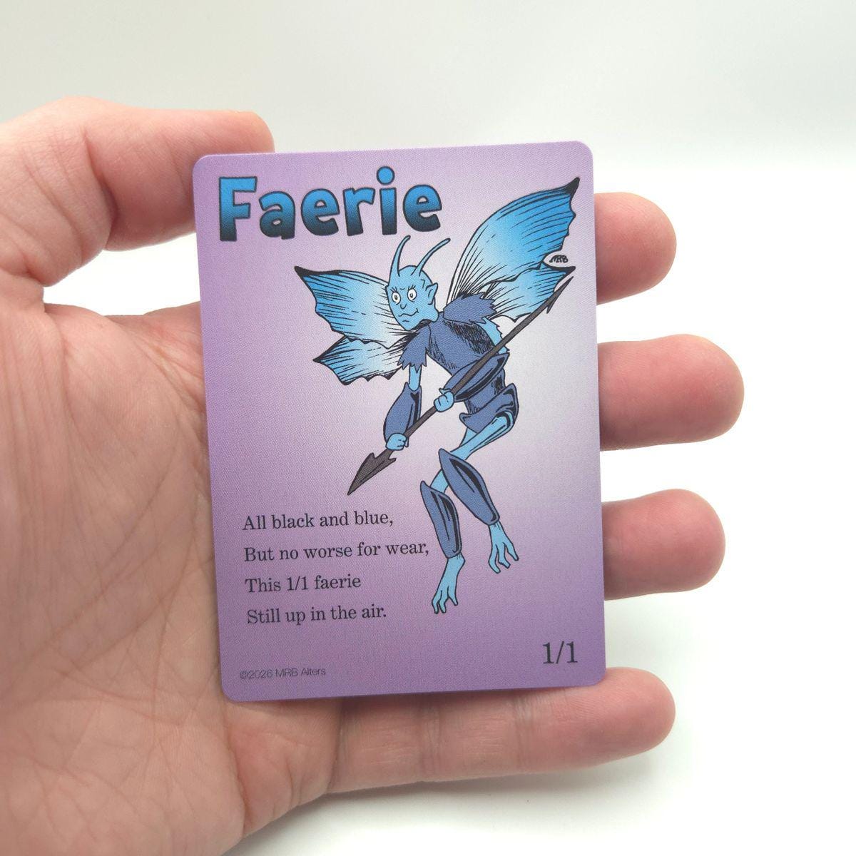 Whimsical Faerie (blue/black) token
