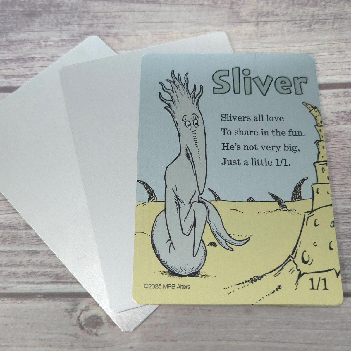 Metal Whimsical Sliver token: Printed on Aluminum