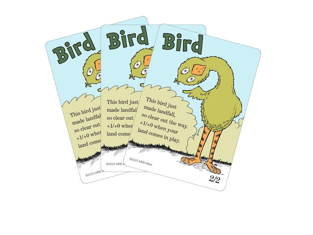 Whimsical Bird (green) token