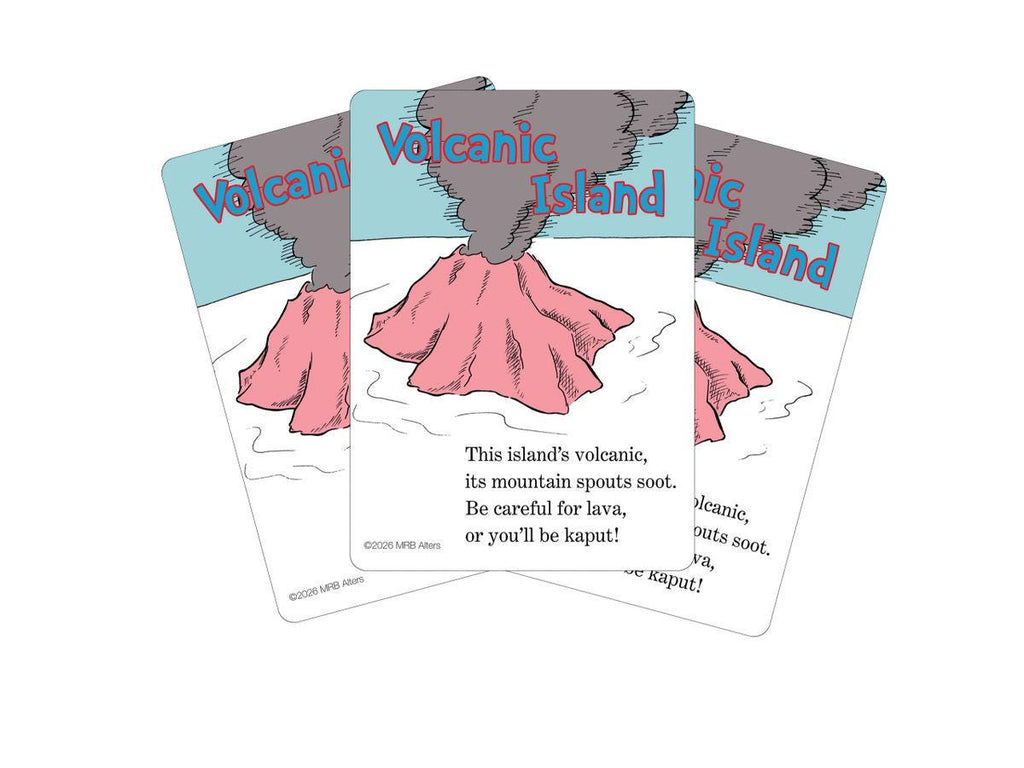 Whimsical Volcanic Island playtest card