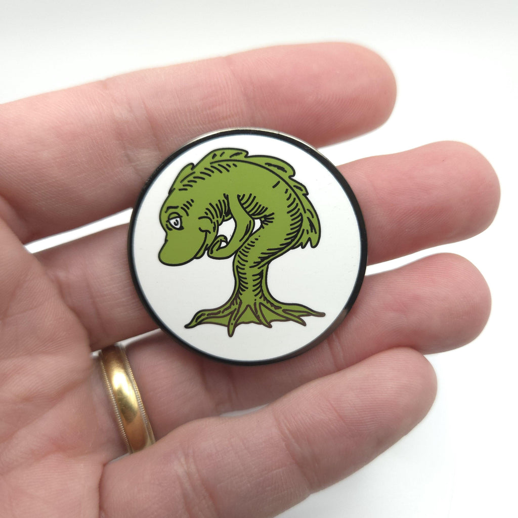 Whimsical Green Mana Fish Hard Enamel Pin