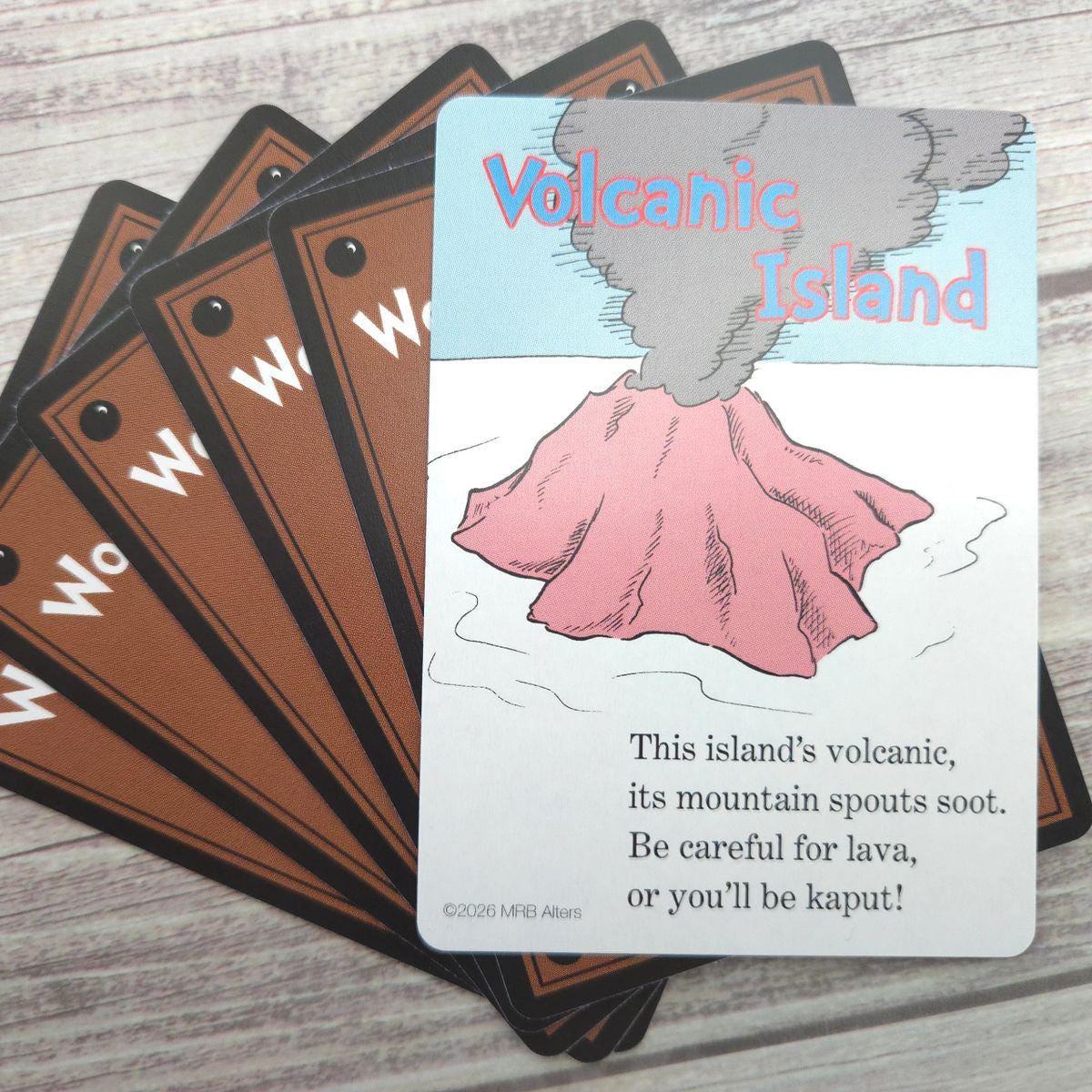 Whimsical Volcanic Island playtest card
