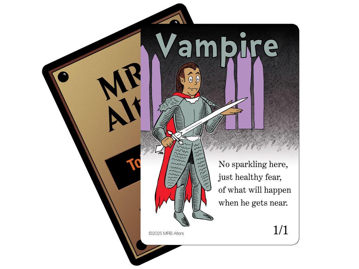 Whimsical Black Vampire token