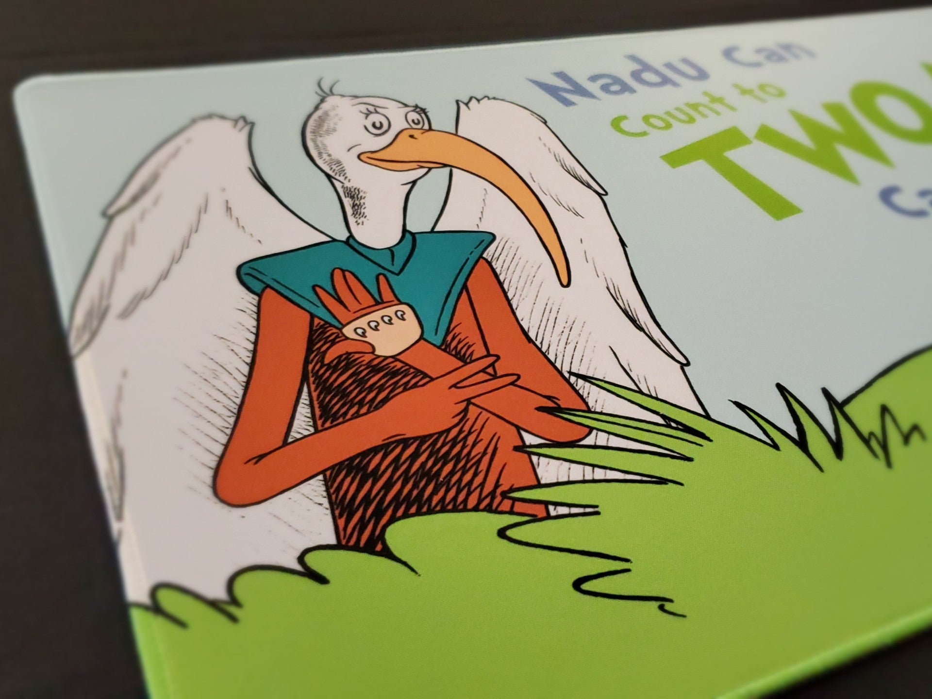 "Nadu Can Count to Two" whimsical playmat