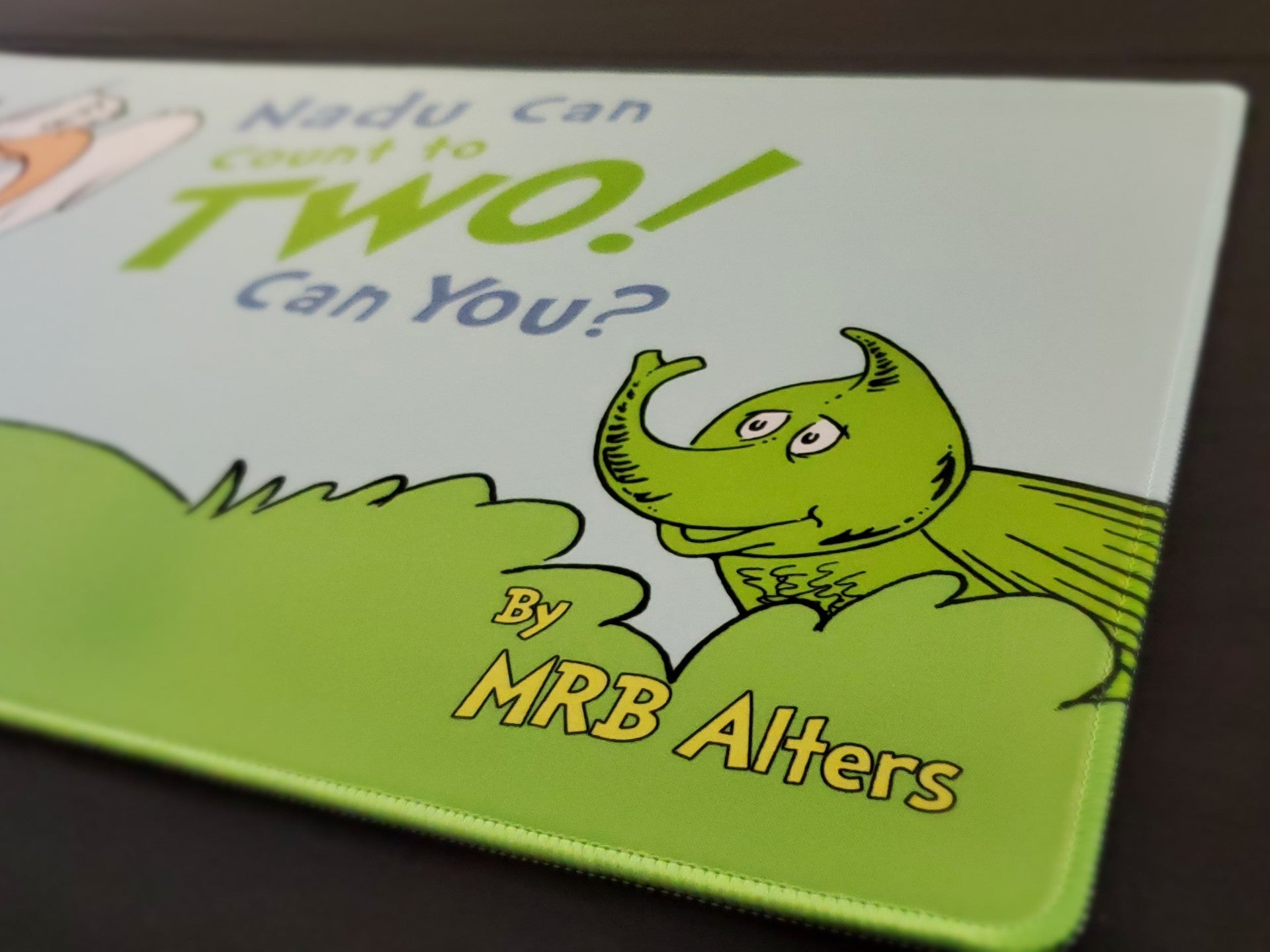 "Nadu Can Count to Two" whimsical playmat