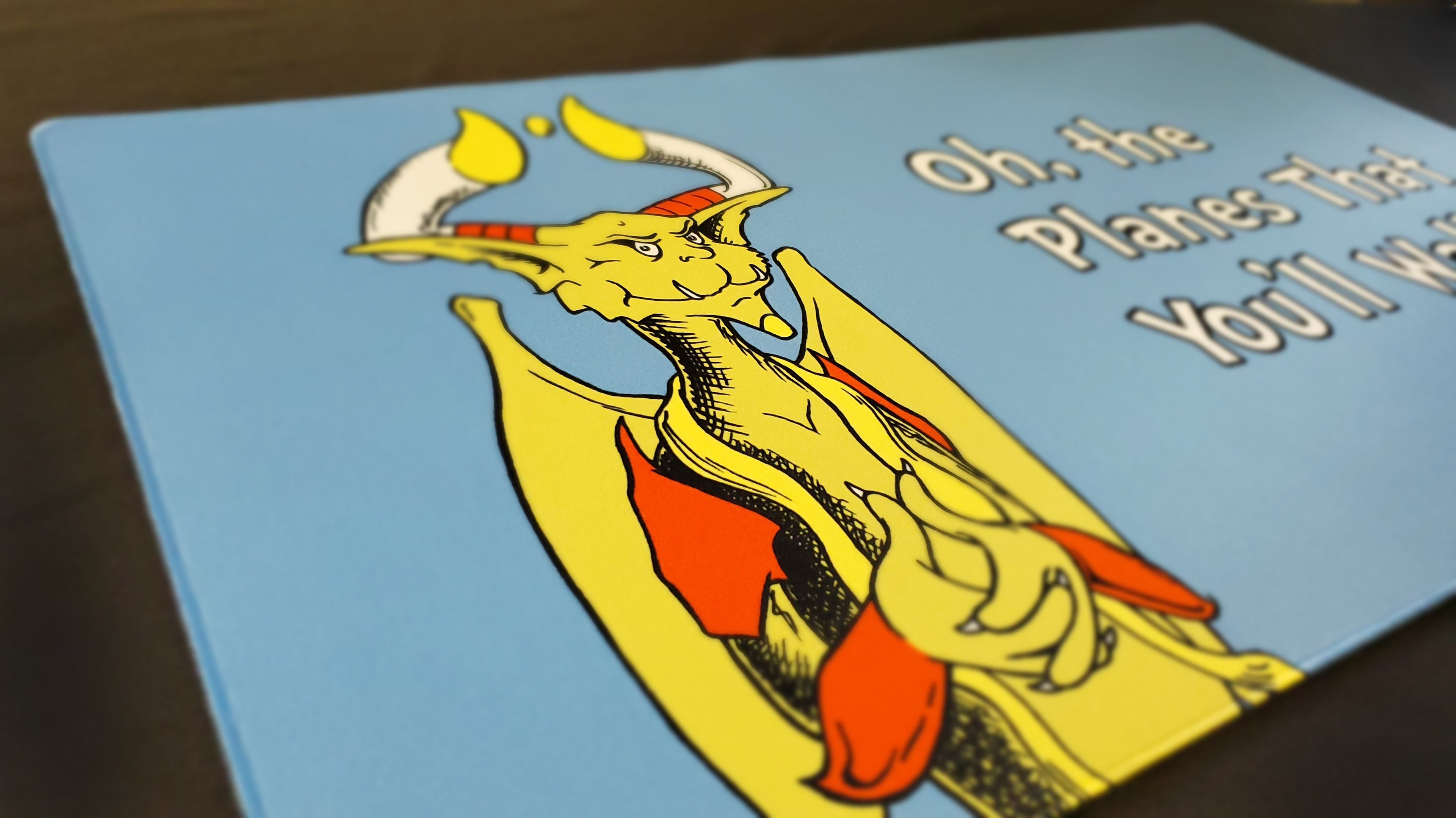 "Oh, the Planes That You'll Walk" Nicky playmat