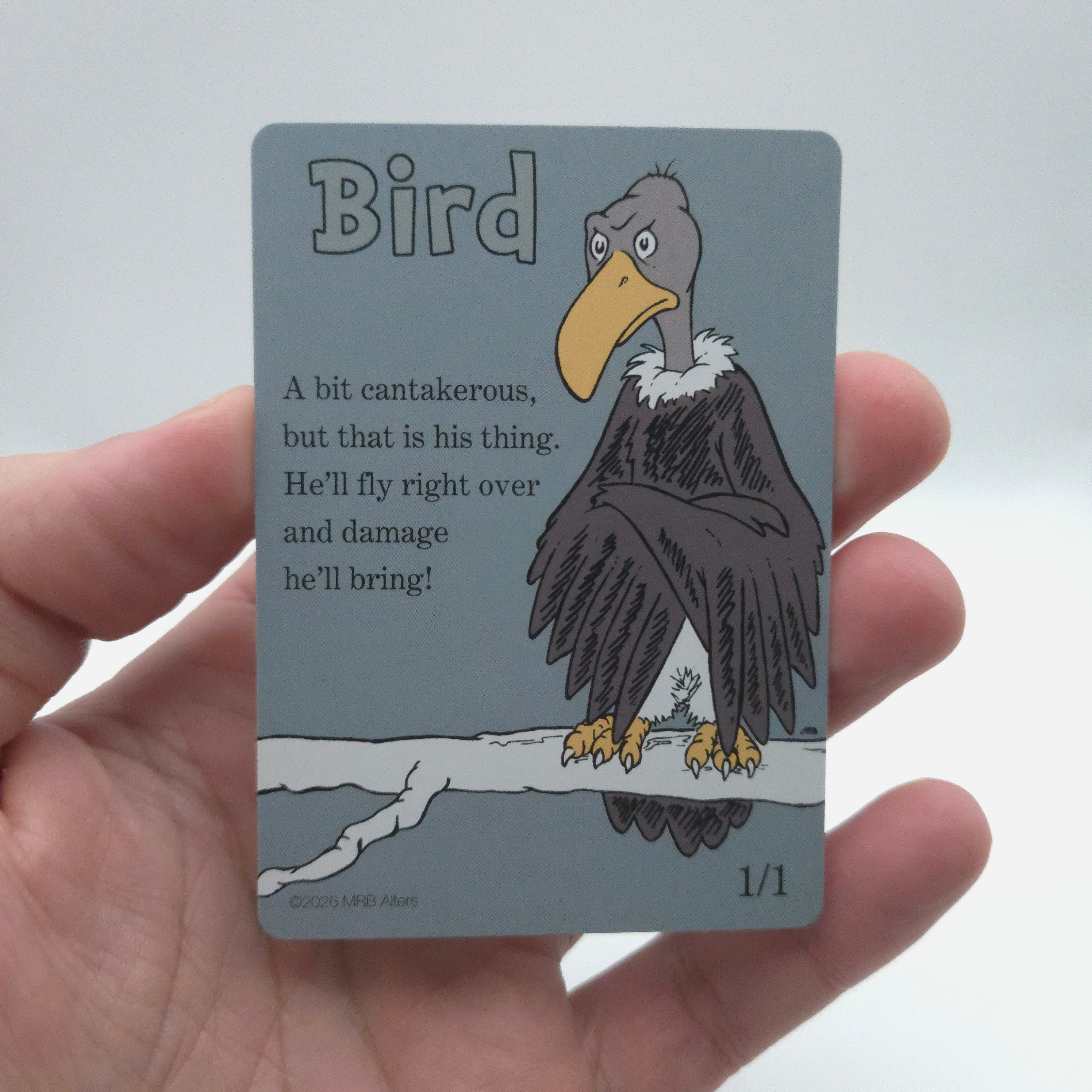 Whimsical Bird (black) token